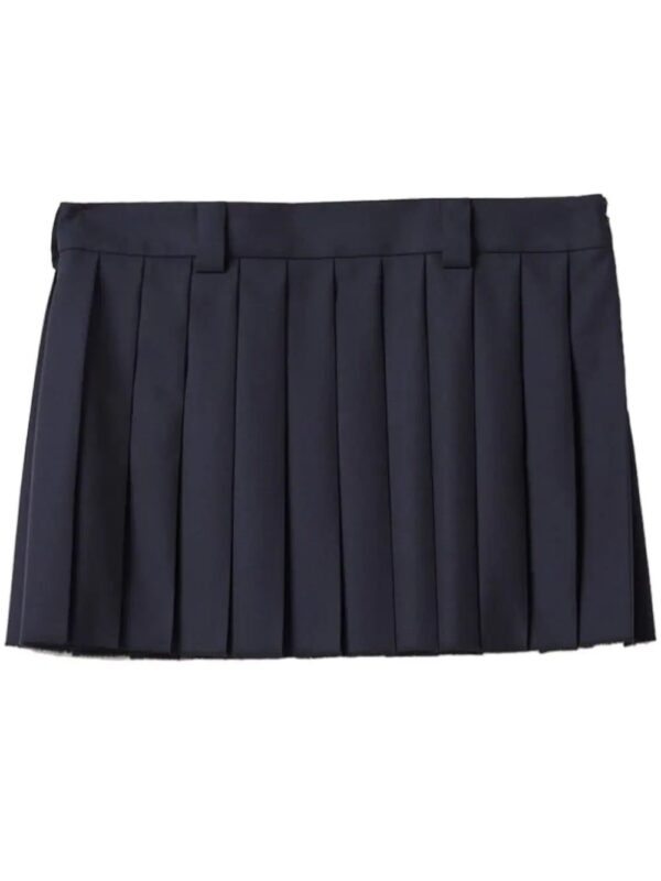 Miu Miu  pleated wool miniskirt