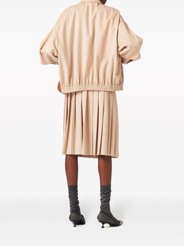 Miu Miu  pleated velour midi skirt - Image 3