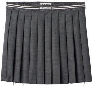 Miu Miu  pleated wool miniskirt
