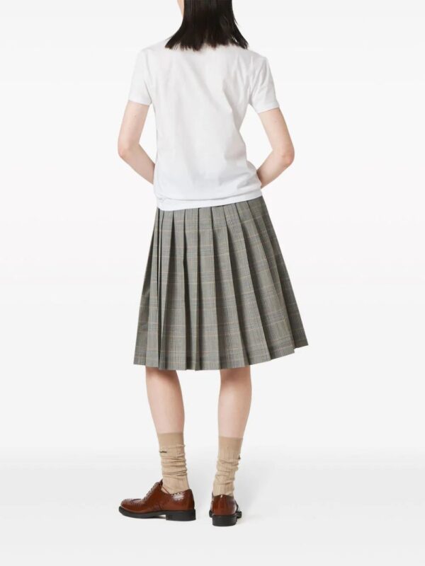Miu Miu  logo-embroidered cotton T-shirt - Image 3