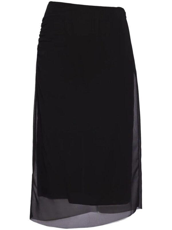 Prada  semi-sheer midi pencil skirt