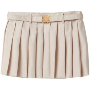 Miu Miu  pleated wool miniskirt