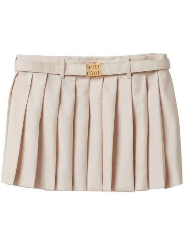 Miu Miu  pleated wool miniskirt