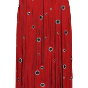 Prada  eyelet-embellished fringe skirt