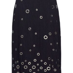 Prada  eyelet-embellished fringe skirt