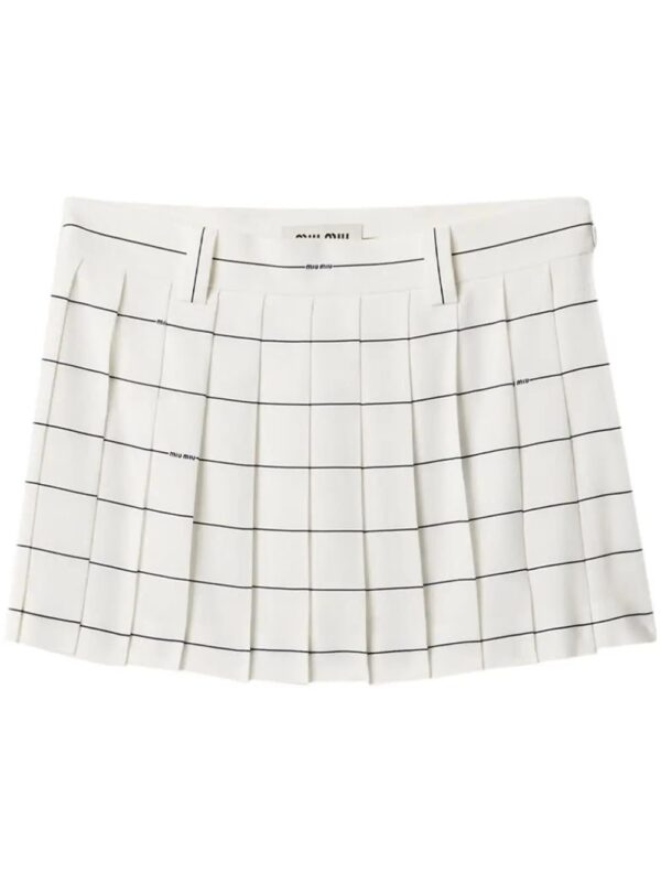 Miu Miu  Striped sablé miniskirt
