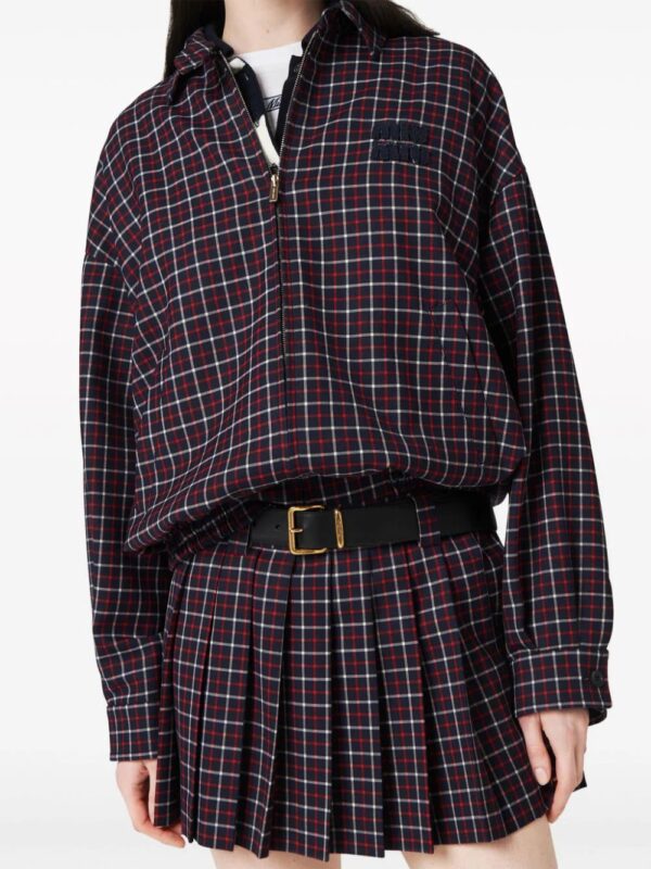 Miu Miu  Checked wool miniskirt - Image 4