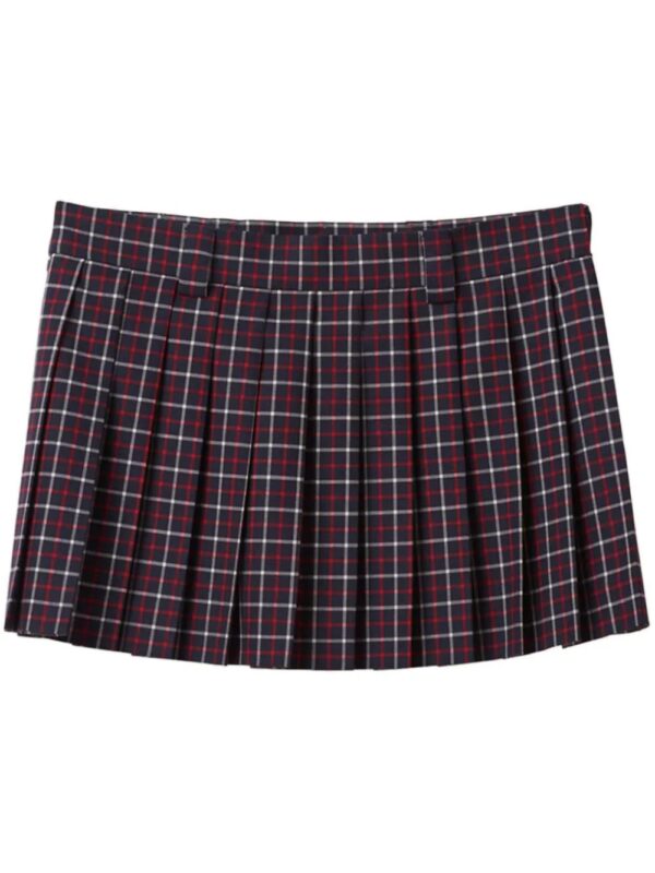 Miu Miu  Checked wool miniskirt