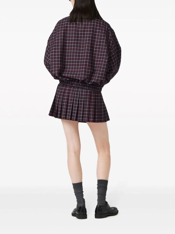Miu Miu  Checked wool miniskirt - Image 3