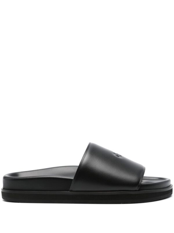 Off-White debossed-logo leather sandals