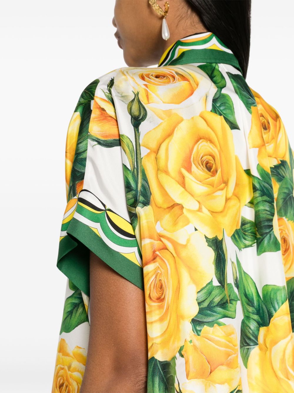 Dolce & Gabbana rose-print silk shirt - Image 5