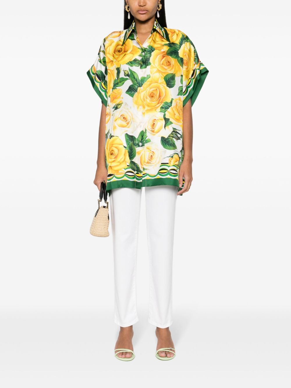 Dolce & Gabbana rose-print silk shirt - Image 2