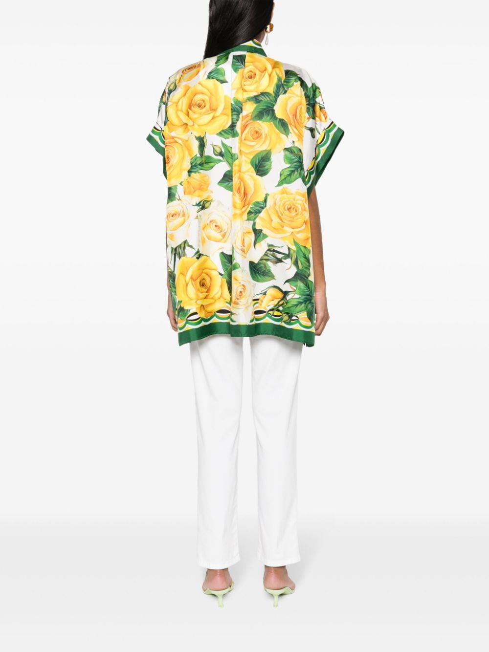Dolce & Gabbana rose-print silk shirt - Image 4
