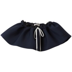 Miu Miu  logo-appliqué wool miniskirt