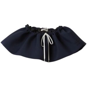 Miu Miu  logo-appliqué wool miniskirt