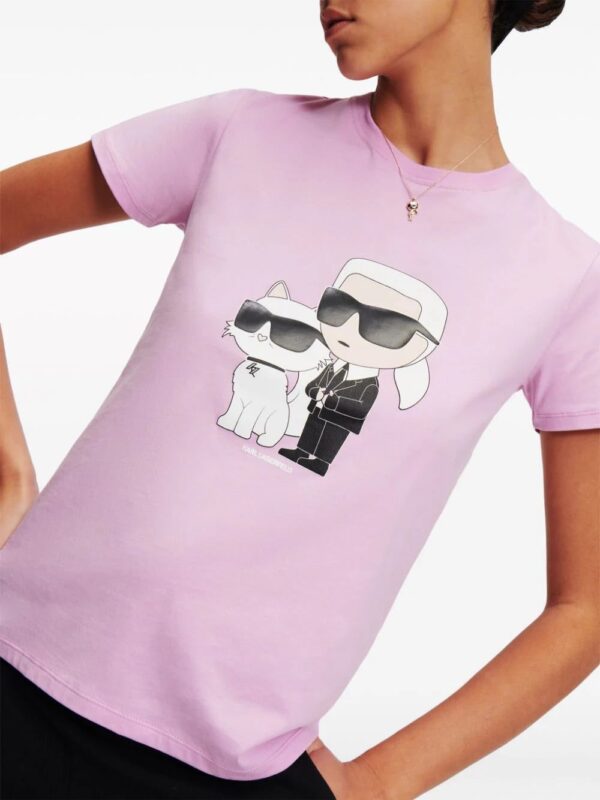 Karl Lagerfeld  Ikonik Karl & Choupette T-shirt - Image 4