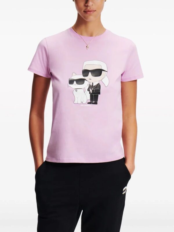 Karl Lagerfeld  Ikonik Karl & Choupette T-shirt - Image 2