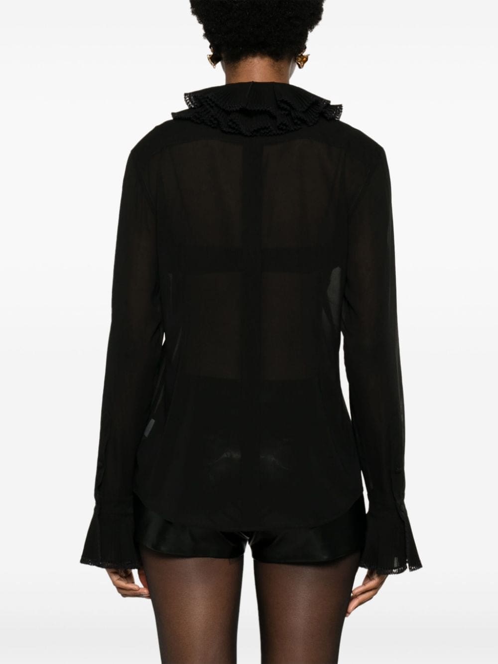 Dolce & Gabbana ruffled-collar chiffon blouse - Image 4