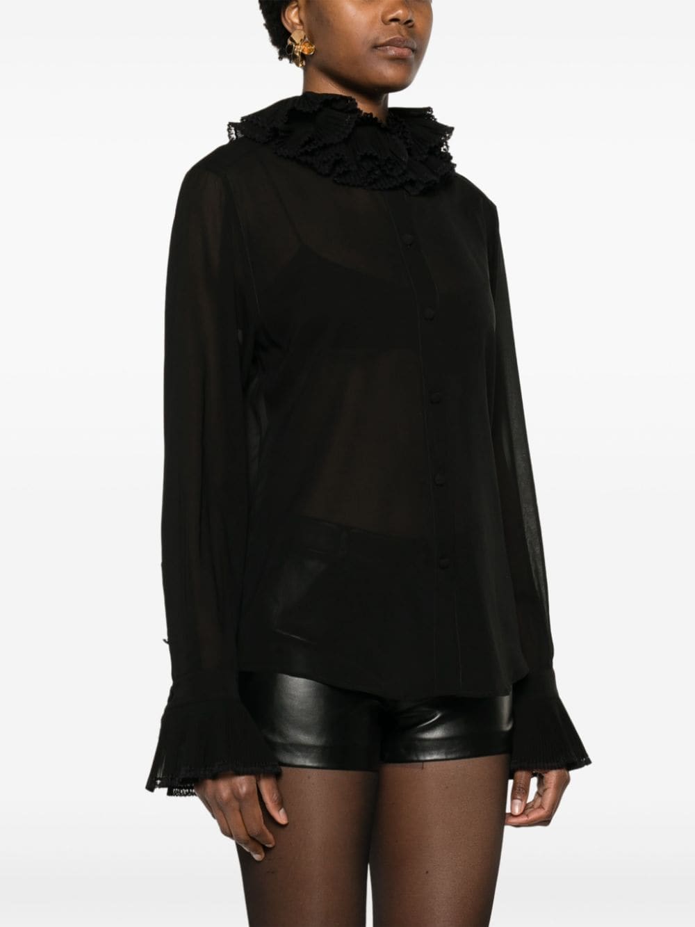Dolce & Gabbana ruffled-collar chiffon blouse - Image 3