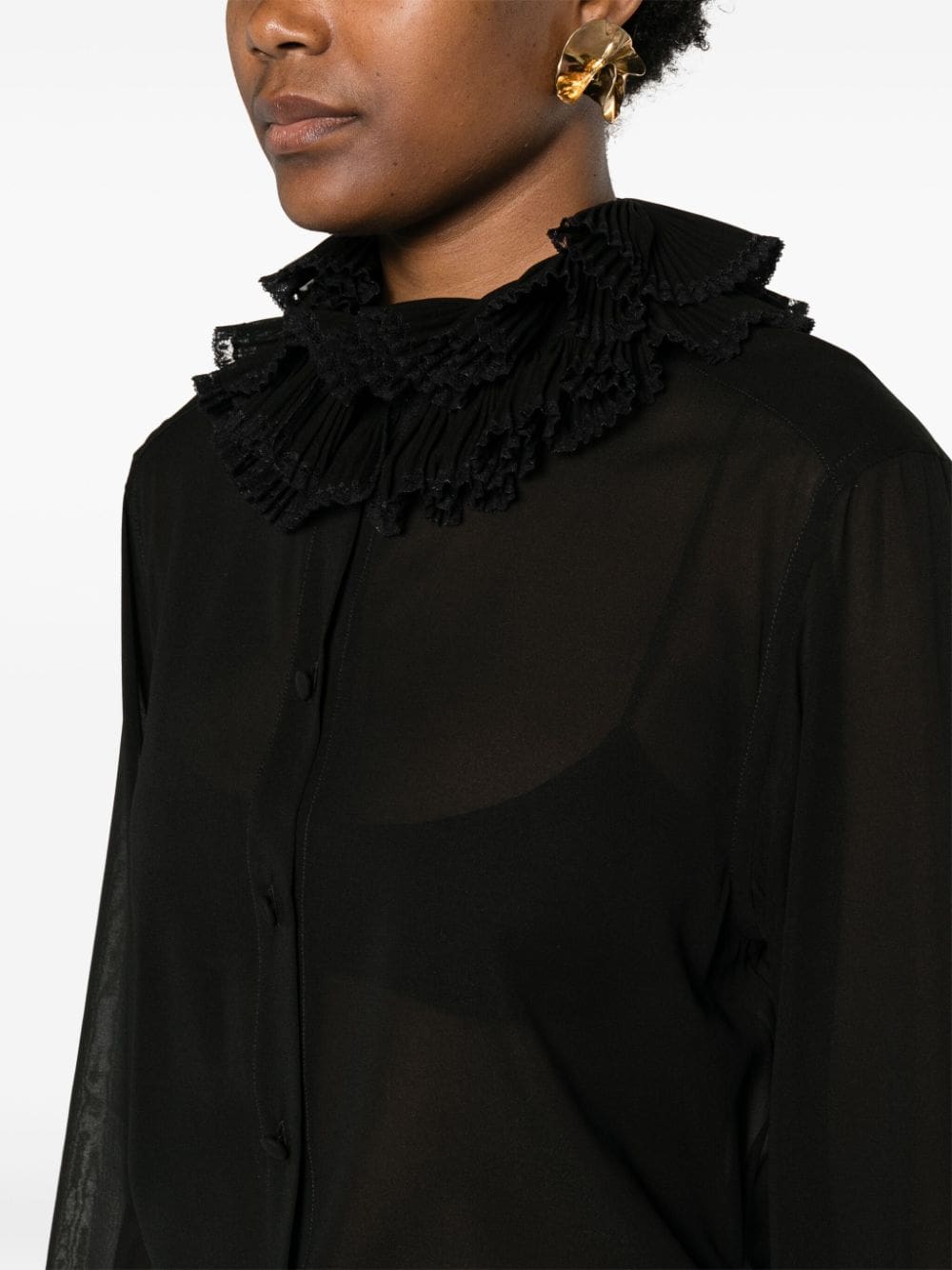 Dolce & Gabbana ruffled-collar chiffon blouse - Image 5