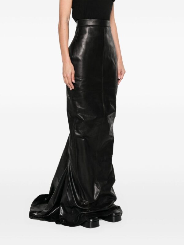 Rick Owens  Dirt Pillar maxi leather skirt - Image 3
