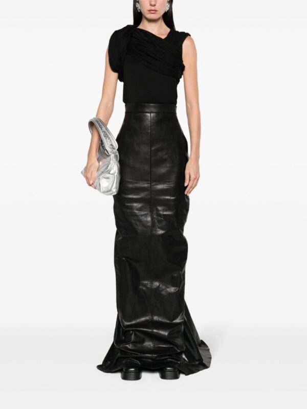 Rick Owens  Dirt Pillar maxi leather skirt - Image 2