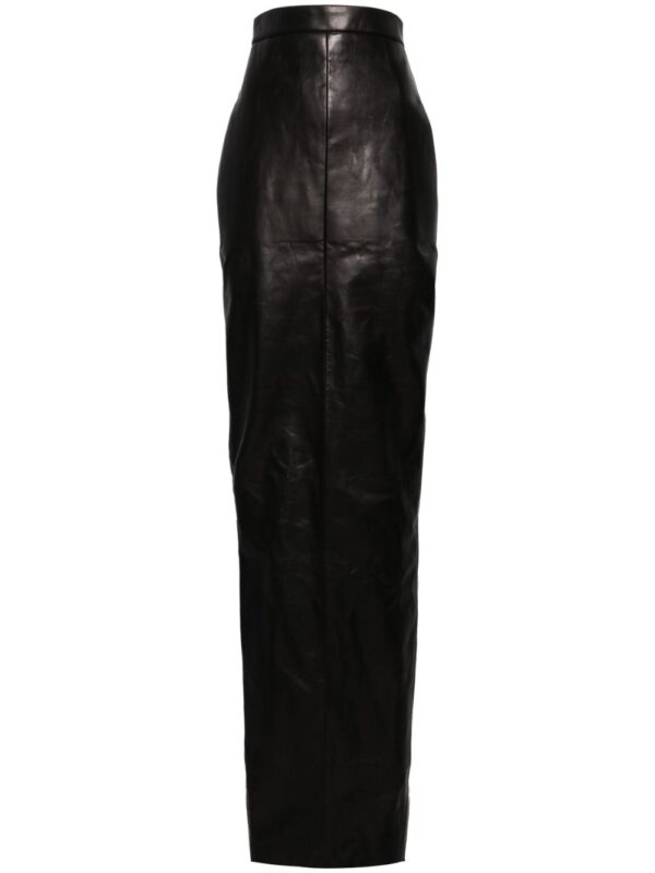 Rick Owens  Dirt Pillar maxi leather skirt