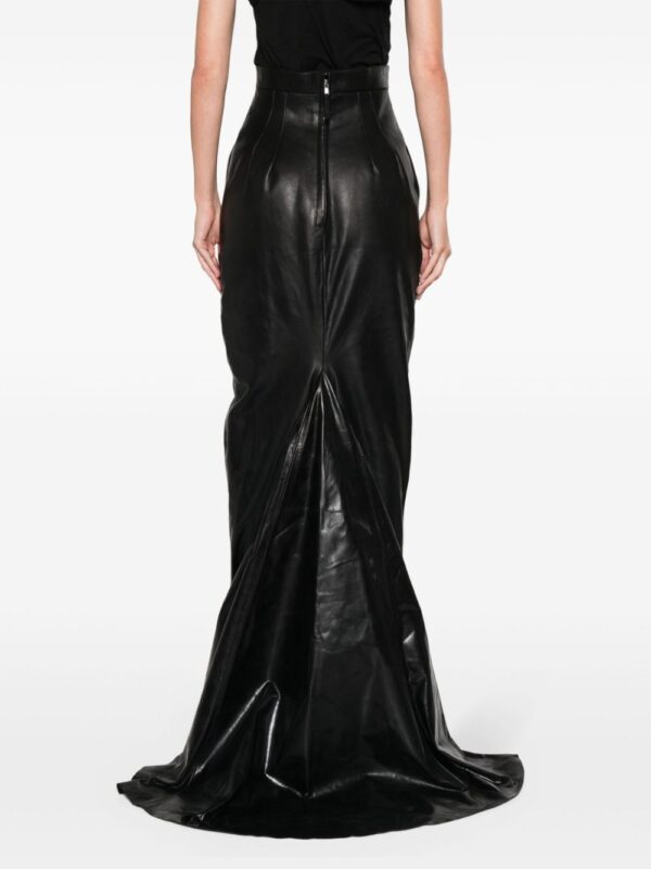 Rick Owens  Dirt Pillar maxi leather skirt - Image 4
