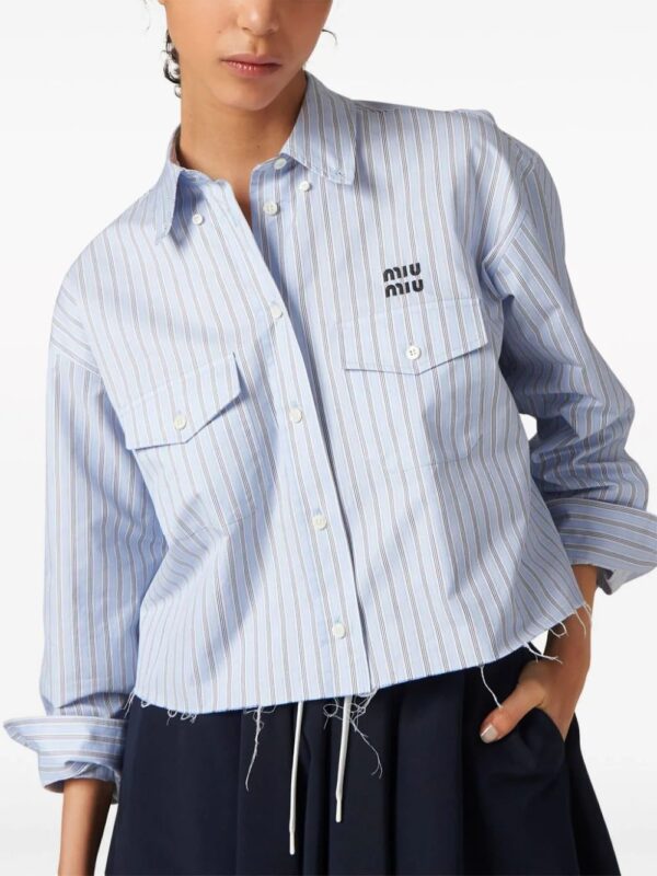 Miu Miu  striped cotton shirt - Image 3