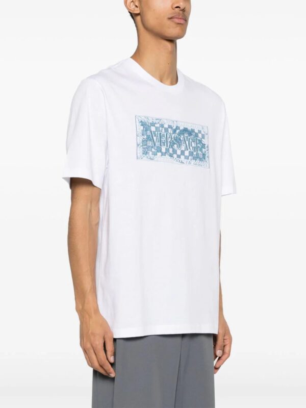 Versace  logo-embroidered cotton T-shirt - Image 3