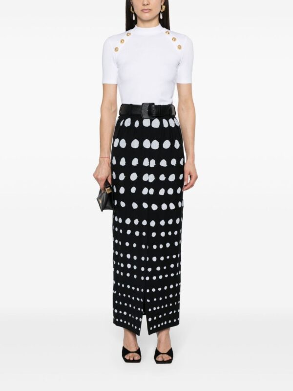 Balmain decorative-button T-shirt - Image 2