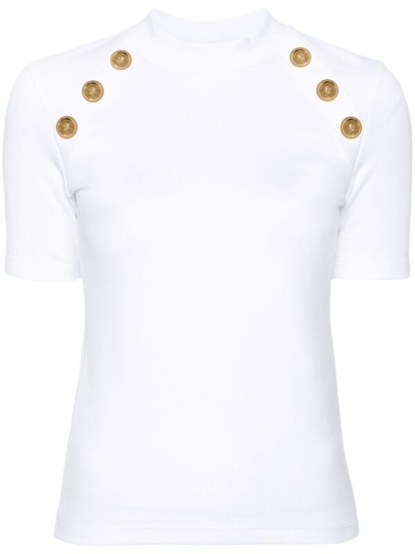 Balmain decorative-button T-shirt