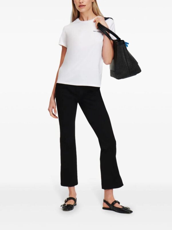 Karl Lagerfeld  logo-embroidered organic-cotton T-shirt - Image 2
