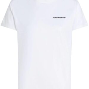 Karl Lagerfeld  logo-embroidered organic-cotton T-shirt