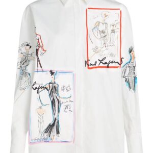 Karl Lagerfeld  Archive Sketch organic-cotton shirt