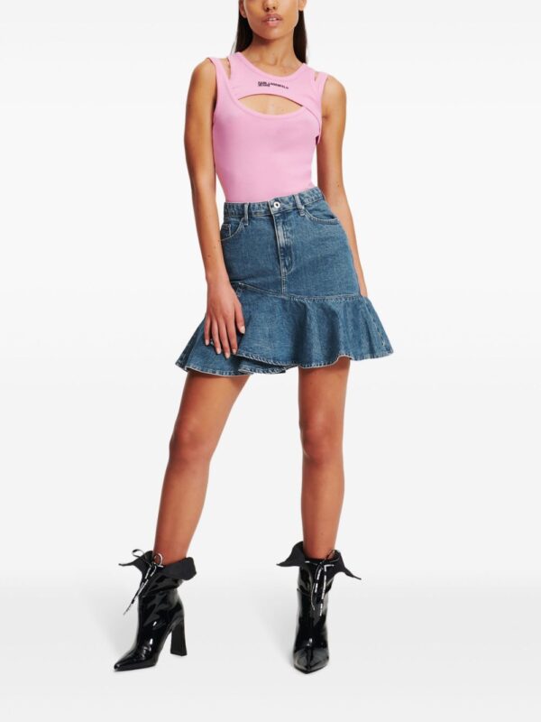 Karl Lagerfeld Jeans  ruffled denim mini skirt - Image 3