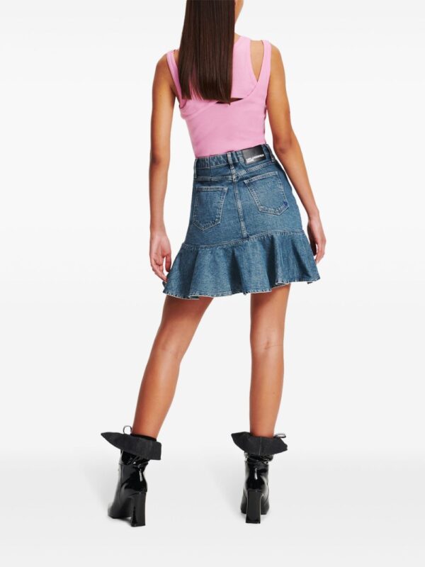 Karl Lagerfeld Jeans  ruffled denim mini skirt - Image 4