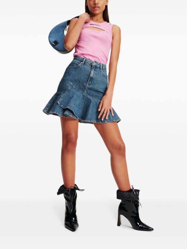 Karl Lagerfeld Jeans  ruffled denim mini skirt - Image 2
