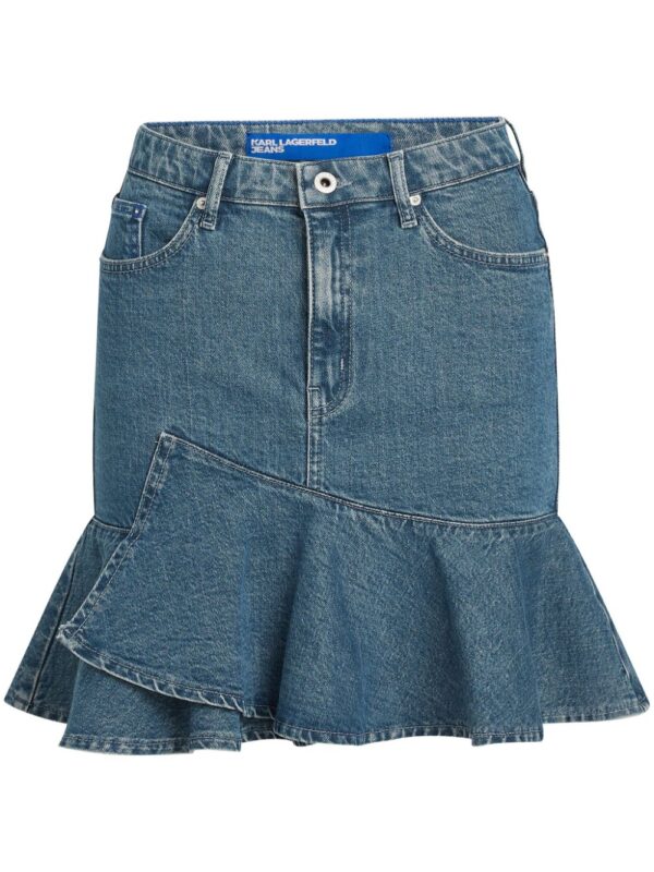 Karl Lagerfeld Jeans  ruffled denim mini skirt