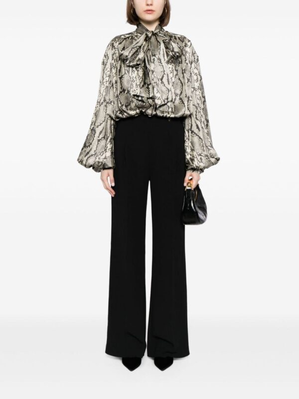Balmain snakeskin-print silk blouse - Image 2