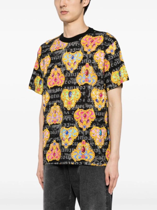 Versace Jeans Couture  Heart Couture cotton T-shirt - Image 3