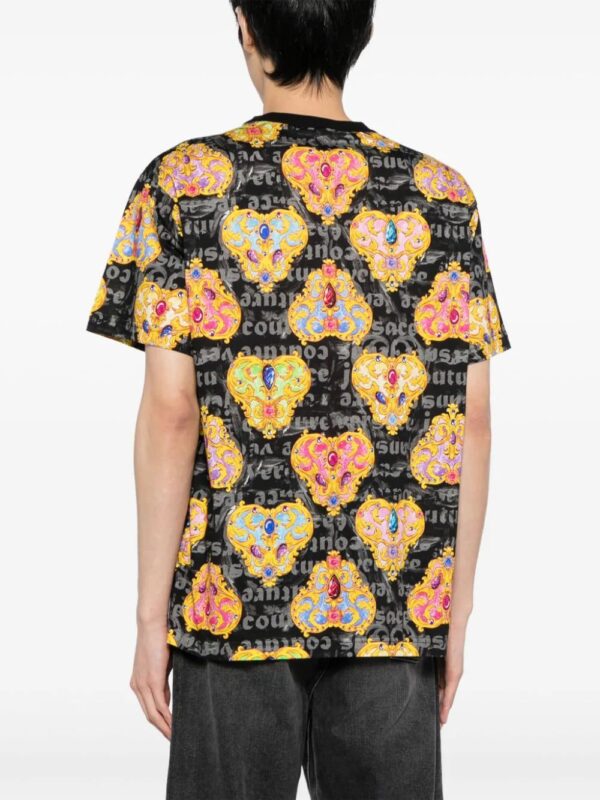 Versace Jeans Couture  Heart Couture cotton T-shirt - Image 4