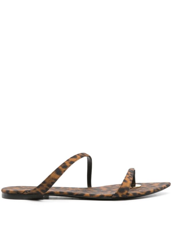 Saint Laurent Tanger leopard-print slides