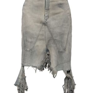 Rick Owens DRKSHDW  distressed denim skirt