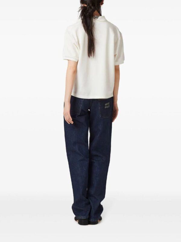 Miu Miu  logo-embroidered cotton polo shirt - Image 3