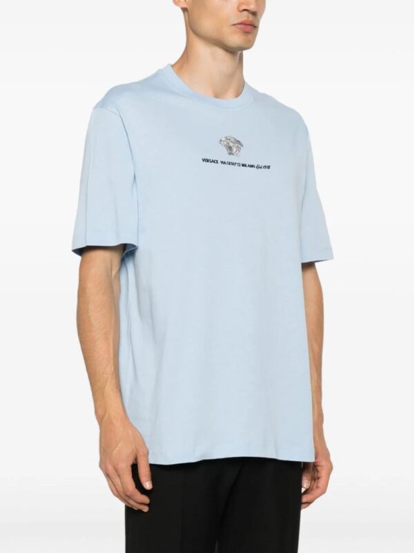 Versace  Medusa Milano embroidered T-shirt - Image 3