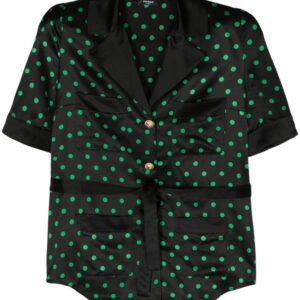 Balmain polka dot satin blouse