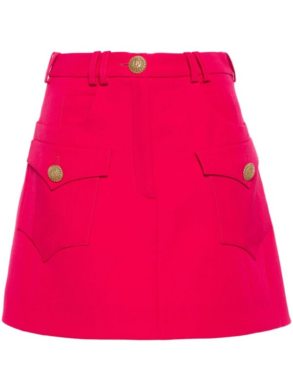 Balmain  lion engraved-buttons mini skirt