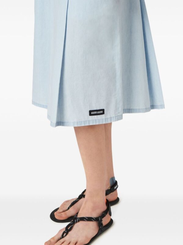 Miu Miu  pleated chambray skirt - Image 4