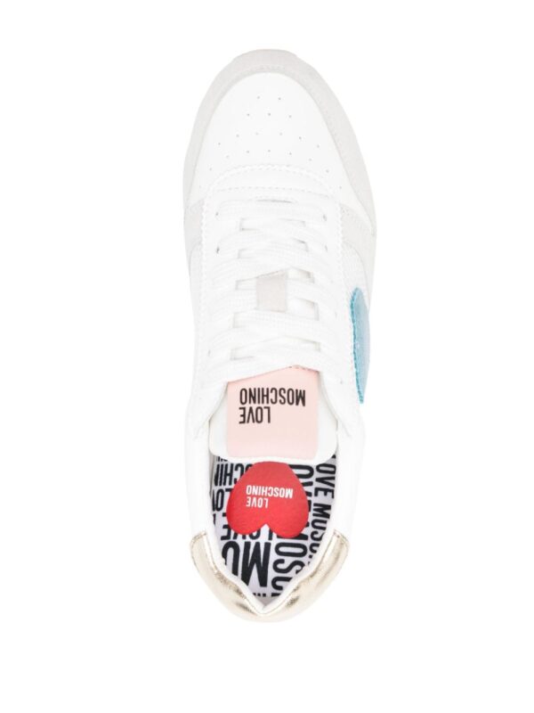 Moschino logo-patch panelled sneakers - Image 4